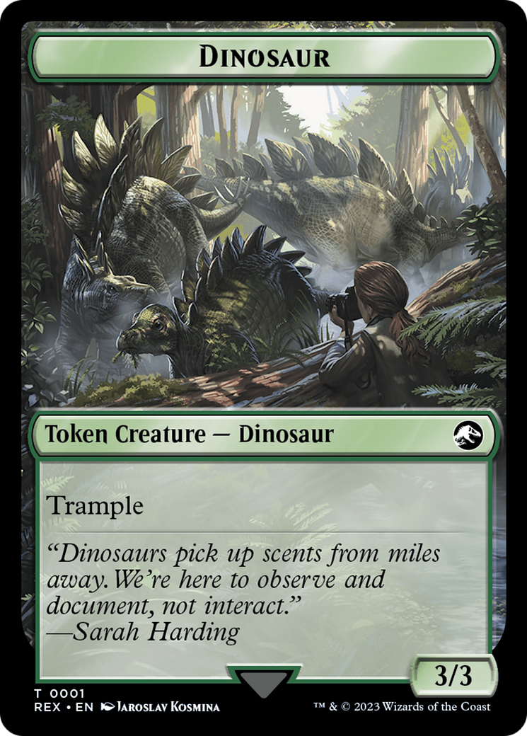 Fungus Dinosaur // Dinosaur (0001) Double-Sided Token [The Lost Caverns of Ixalan Tokens] | L.A. Mood Comics and Games