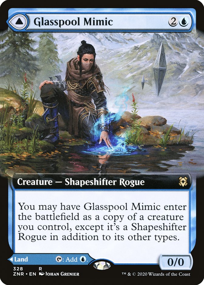 Glasspool Mimic // Glasspool Shore (Extended Art) [Zendikar Rising] | L.A. Mood Comics and Games