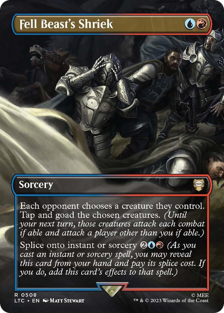 Fell Beast's Shriek (Borderless) [The Lord of the Rings: Tales of Middle-Earth Commander] | L.A. Mood Comics and Games