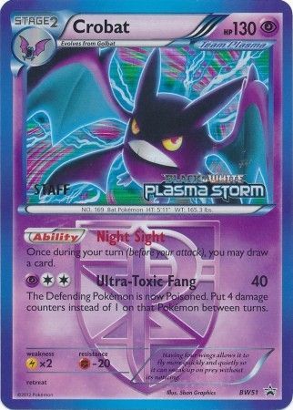 Crobat Team Plasma (BW51) (Staff Prerelease Promo) [Black & White: Black Star Promos] | L.A. Mood Comics and Games