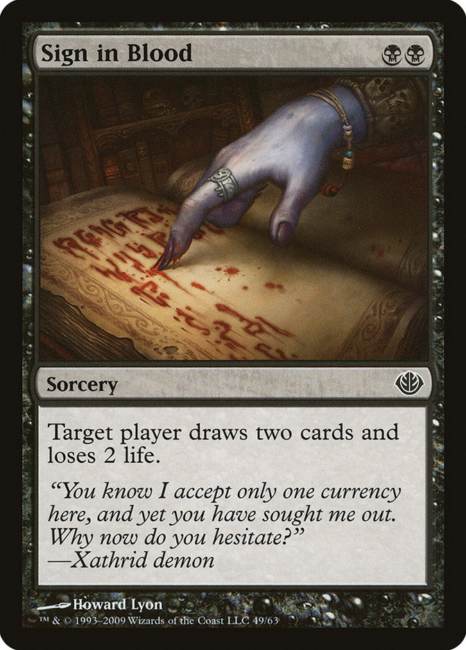 Sign in Blood [Duel Decks: Garruk vs. Liliana] | L.A. Mood Comics and Games