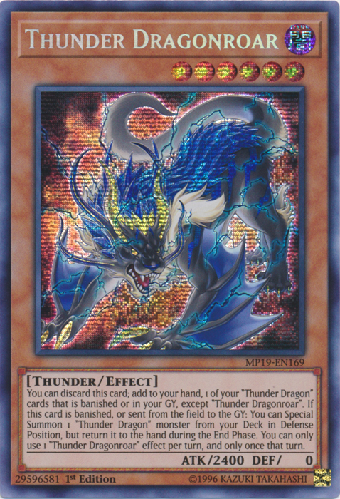 Thunder Dragonroar [MP19-EN169] Prismatic Secret Rare | L.A. Mood Comics and Games