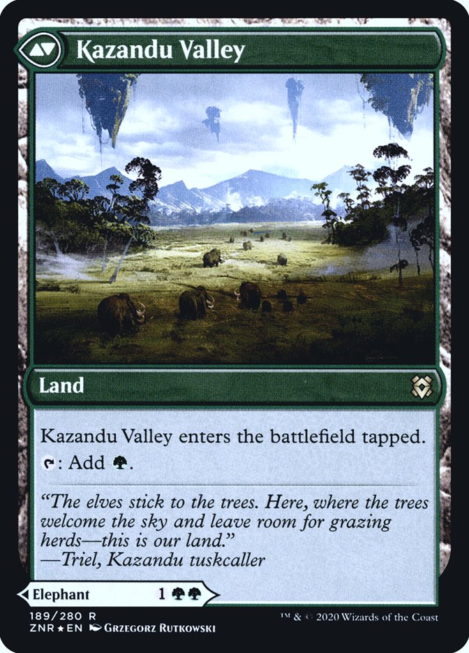 Kazandu Mammoth // Kazandu Valley [Zendikar Rising Prerelease Promos] | L.A. Mood Comics and Games