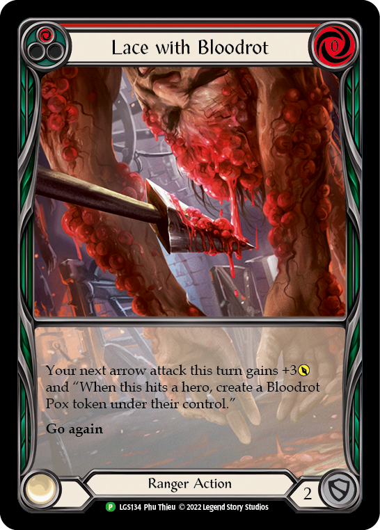 Lace with Bloodrot (Red) [LGS134] (Promo)  Rainbow Foil | L.A. Mood Comics and Games
