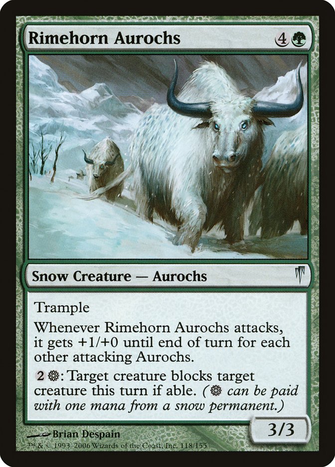 Rimehorn Aurochs [Coldsnap] | L.A. Mood Comics and Games