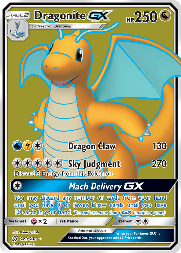 Dragonite GX (229/236) [Sun & Moon: Unified Minds] | L.A. Mood Comics and Games