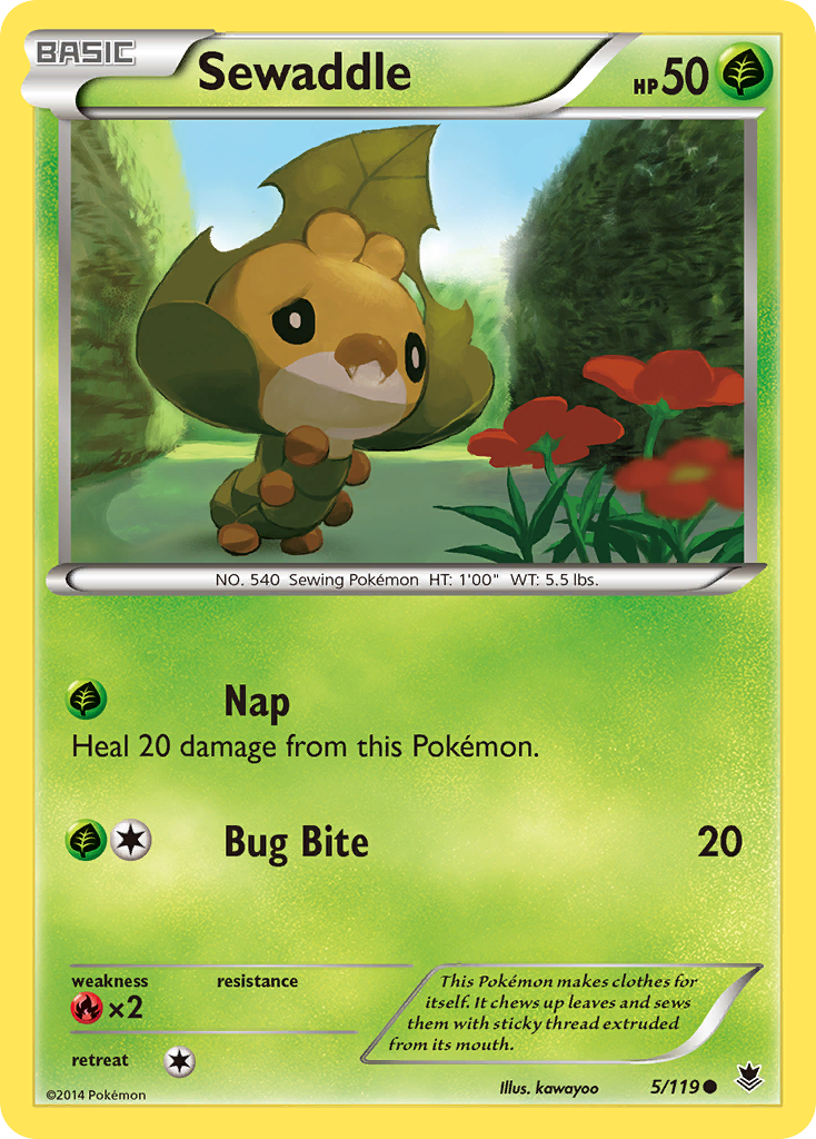 Sewaddle (5/119) [XY: Phantom Forces] | L.A. Mood Comics and Games