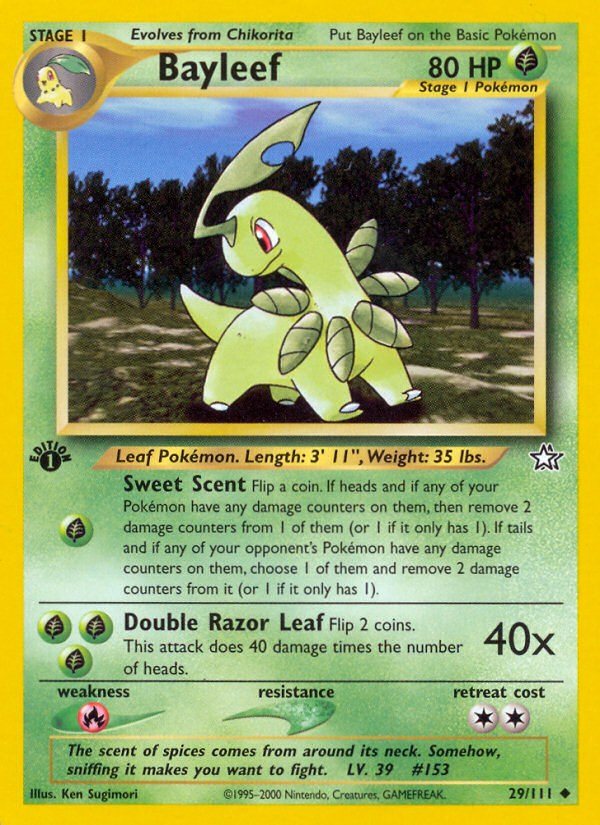 Bayleef (29/111) [Neo Genesis 1st Edition] | L.A. Mood Comics and Games