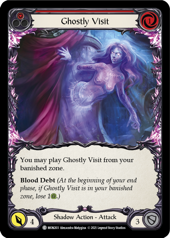 Ghostly Visit (Red) [MON203-RF] (Monarch)  1st Edition Rainbow Foil | L.A. Mood Comics and Games