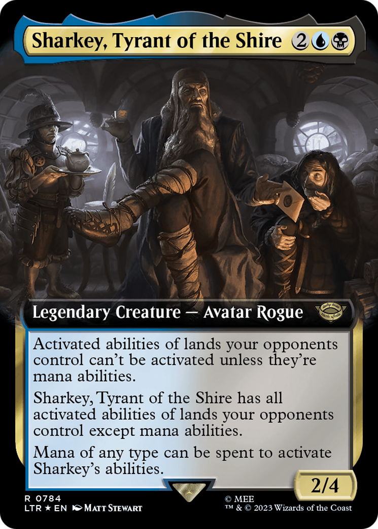 Sharkey, Tyrant of the Shire (Extended Art) (Surge Foil) [The Lord of the Rings: Tales of Middle-Earth] | L.A. Mood Comics and Games