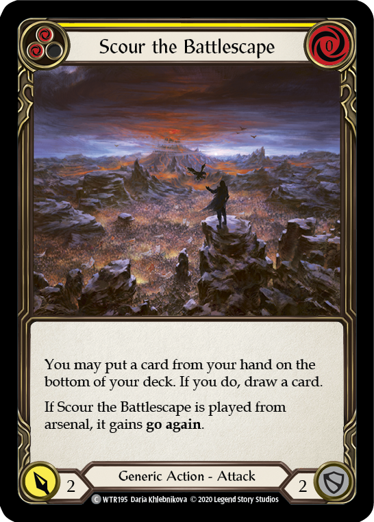 Scour the Battlescape (Yellow) [U-WTR195] (Welcome to Rathe Unlimited)  Unlimited Rainbow Foil | L.A. Mood Comics and Games