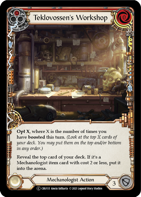 Teklovossen's Workshop (Red) [U-CRU115] (Crucible of War Unlimited)  Unlimited Normal | L.A. Mood Comics and Games