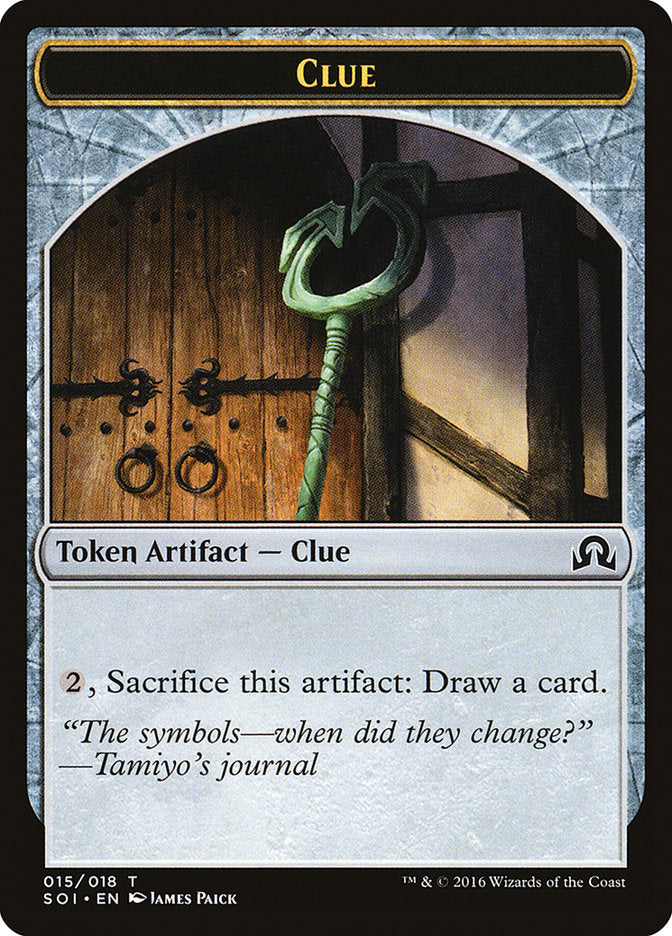 Clue Token (015/018) [Shadows over Innistrad Tokens] | L.A. Mood Comics and Games