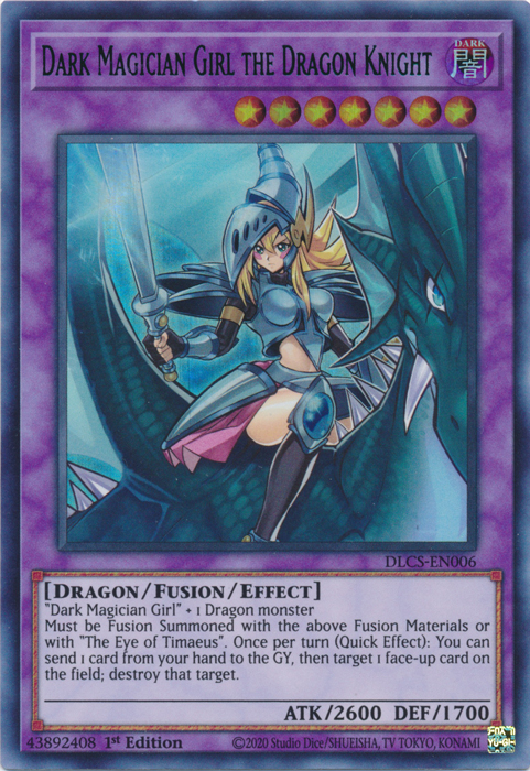 Dark Magician Girl the Dragon Knight (Blue) [DLCS-EN006] Ultra Rare | L.A. Mood Comics and Games