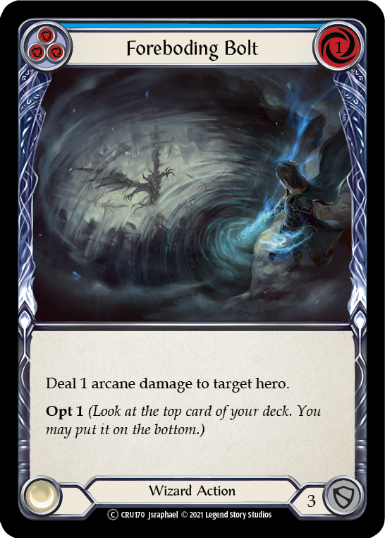 Foreboding Bolt (Blue) [U-CRU170] (Crucible of War Unlimited)  Unlimited Normal | L.A. Mood Comics and Games