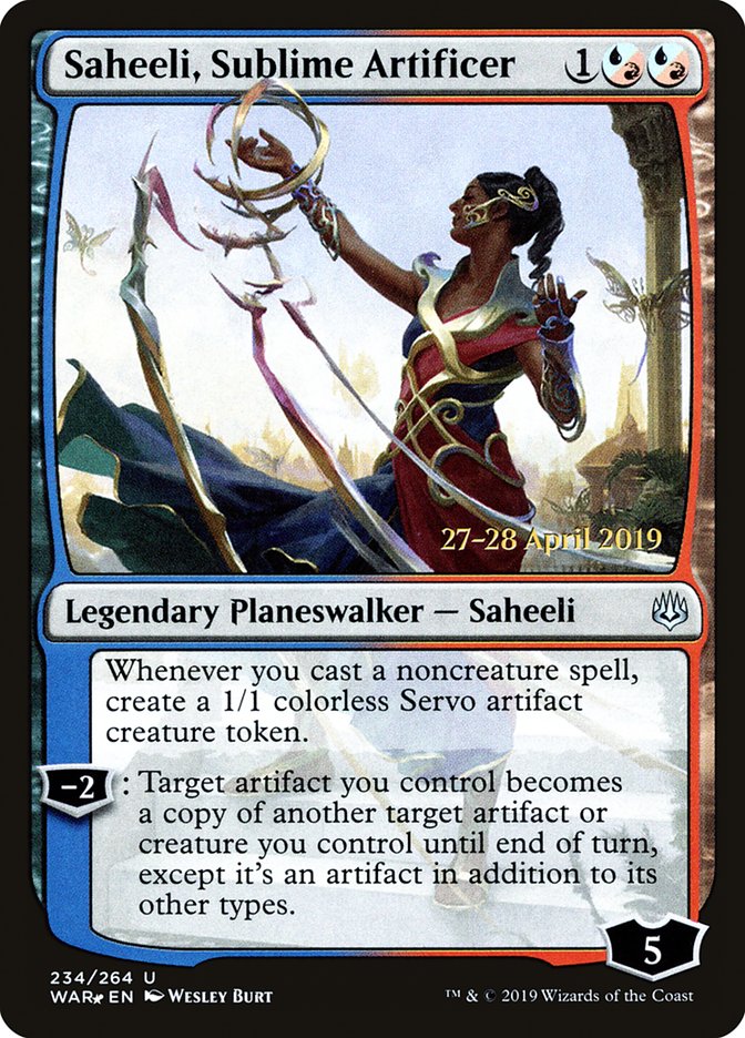 Saheeli, Sublime Artificer [War of the Spark Prerelease Promos] | L.A. Mood Comics and Games