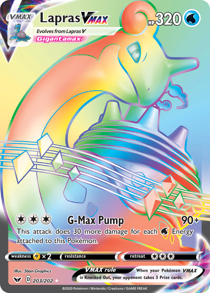 Lapras VMAX (203/202) [Sword & Shield: Base Set] | L.A. Mood Comics and Games