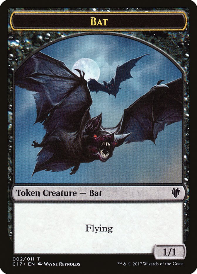 Bat // Vampire Double-Sided Token [Commander 2017 Tokens] | L.A. Mood Comics and Games