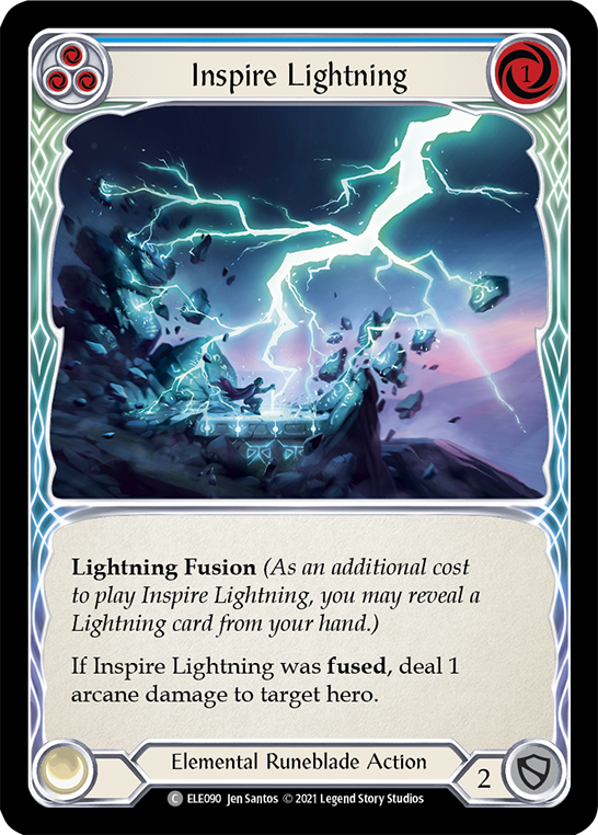 Inspire Lightning (Blue) [ELE090] (Tales of Aria)  1st Edition Rainbow Foil | L.A. Mood Comics and Games