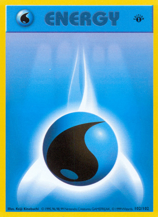 Water Energy (102/102) (Shadowless) [Base Set 1st Edition] | L.A. Mood Comics and Games