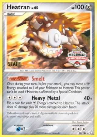 Heatran (30/146) (Regional Championships Staff) [Diamond & Pearl: Legends Awakened] | L.A. Mood Comics and Games