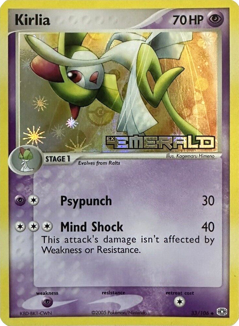 Kirlia (33/106) (Stamped) [EX: Emerald] | L.A. Mood Comics and Games