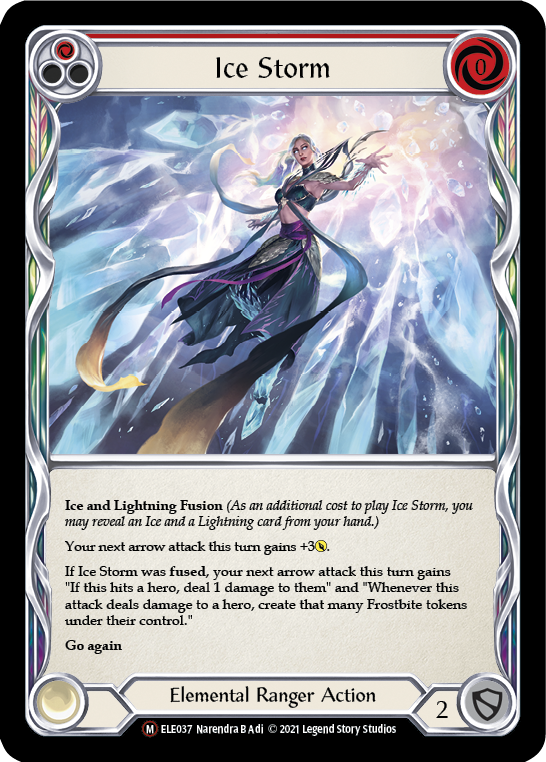Ice Storm [U-ELE037] (Tales of Aria Unlimited)  Unlimited Rainbow Foil | L.A. Mood Comics and Games