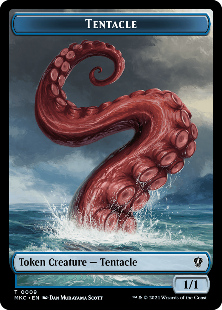 Tentacle // Koma's Coil Double-Sided Token [Murders at Karlov Manor Commander Tokens] | L.A. Mood Comics and Games