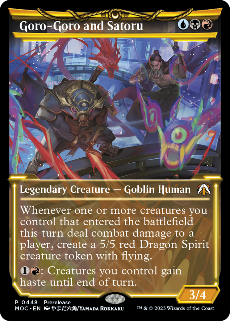 Goro-Goro and Satoru (Showcase Planar Booster Fun) [March of the Machine Commander Prerelease Promos] | L.A. Mood Comics and Games