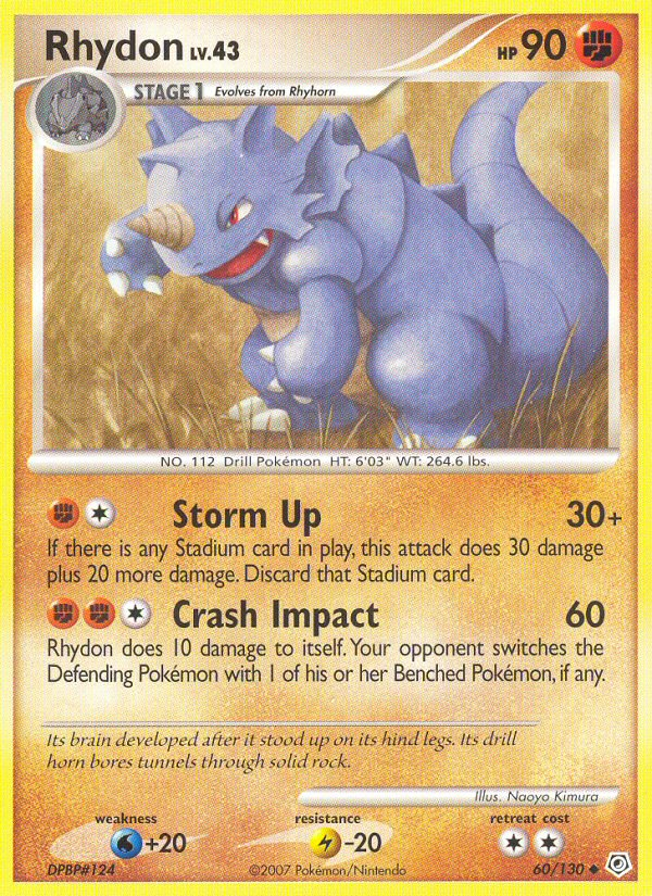 Rhydon (60/130) [Diamond & Pearl: Base Set] | L.A. Mood Comics and Games