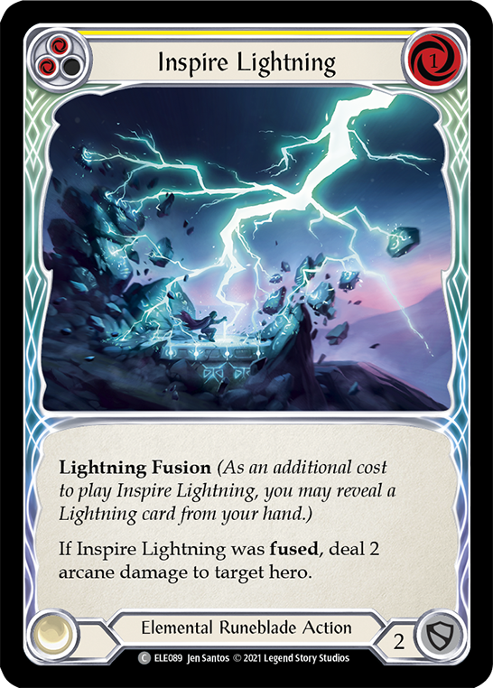 Inspire Lightning (Yellow) [ELE089] (Tales of Aria)  1st Edition Rainbow Foil | L.A. Mood Comics and Games