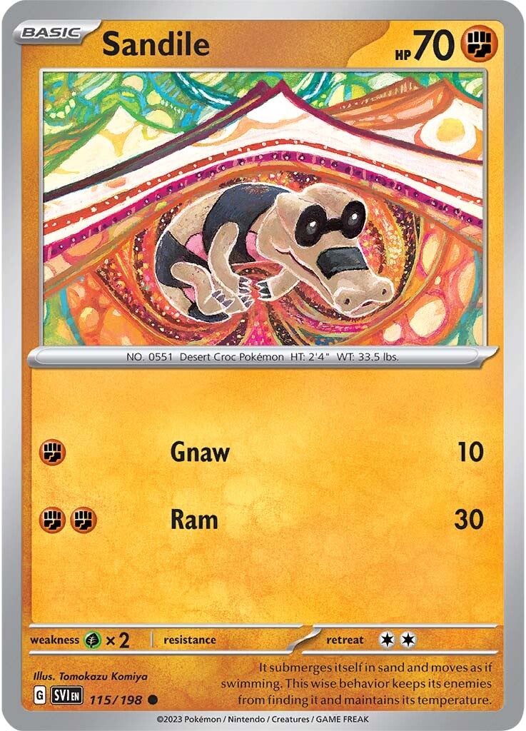 Sandile (115/198) [Scarlet & Violet: Base Set] | L.A. Mood Comics and Games