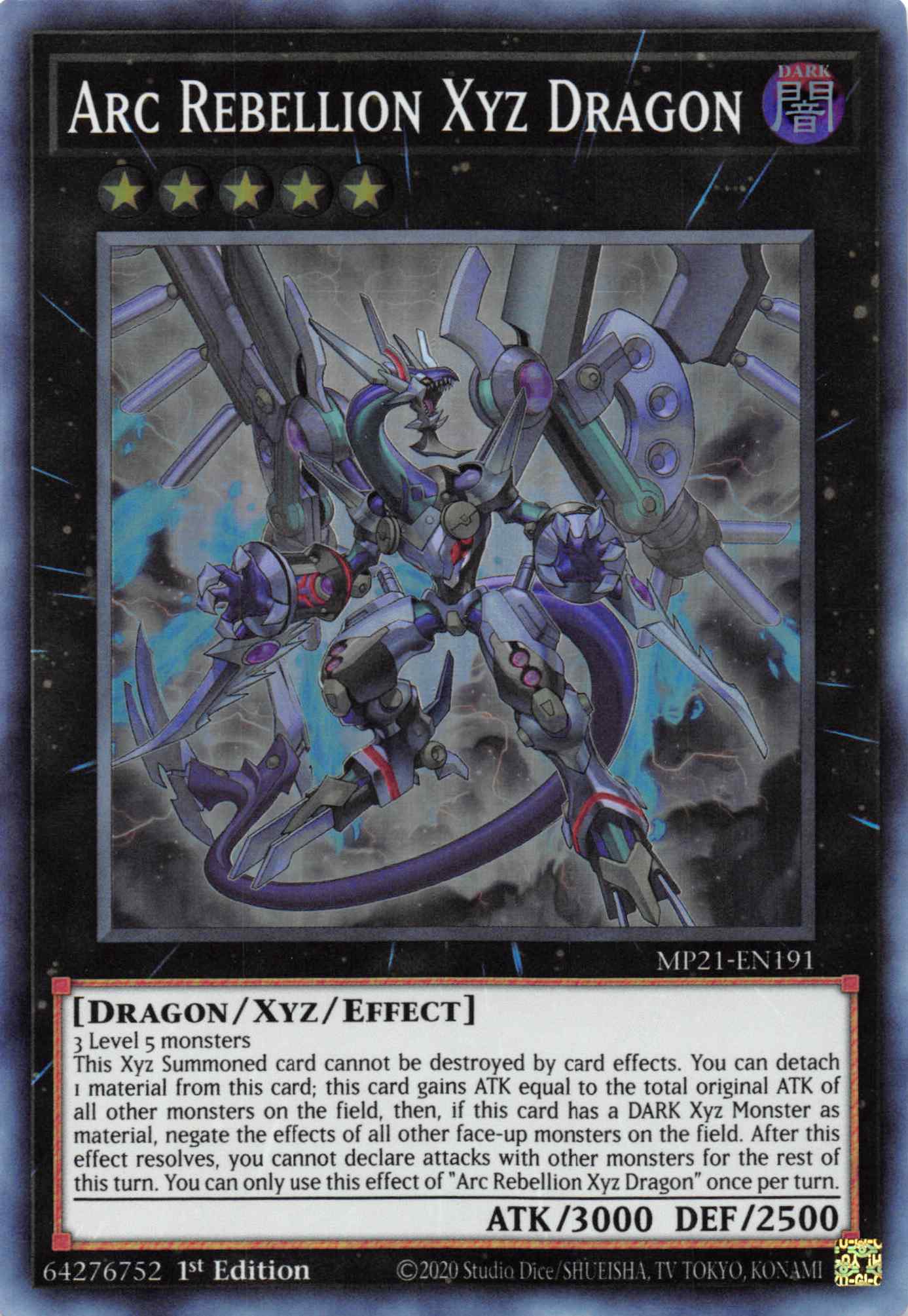 Arc Rebellion Xyz Dragon [MP21-EN191] Super Rare | L.A. Mood Comics and Games