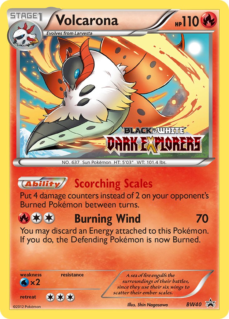 Volcarona (BW40) (Staff Prerelease Promo) [Black & White: Black Star Promos] | L.A. Mood Comics and Games