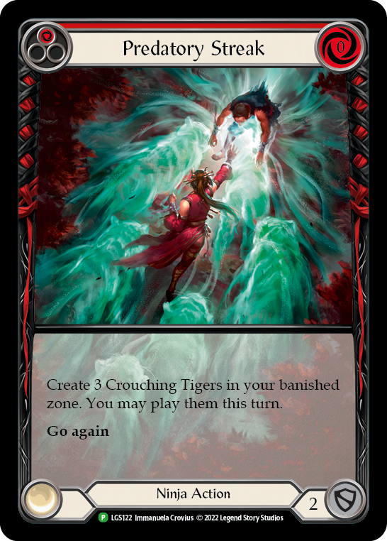 Predatory Streak (Red) [LGS122] (Promo)  Rainbow Foil | L.A. Mood Comics and Games