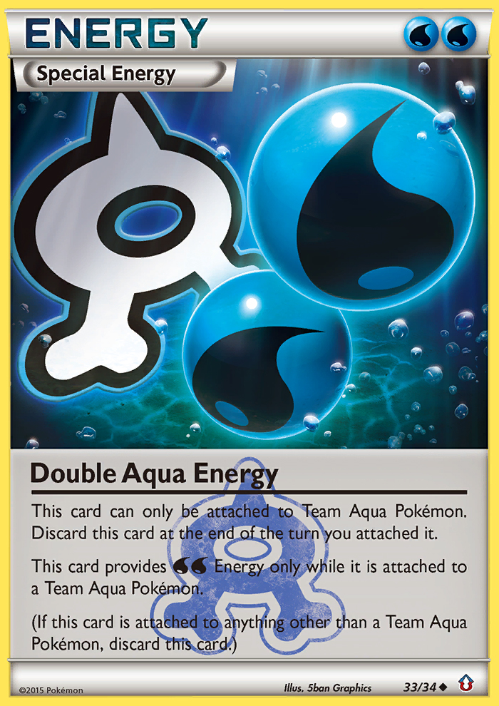 Double Aqua Energy (33/34) [XY: Double Crisis] | L.A. Mood Comics and Games