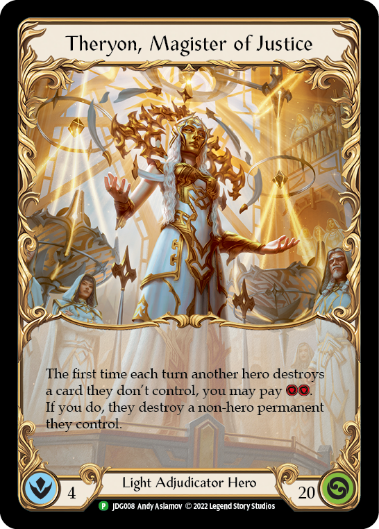 Theryon, Magister of Justice [JDG008] (Promo)  Rainbow Foil | L.A. Mood Comics and Games