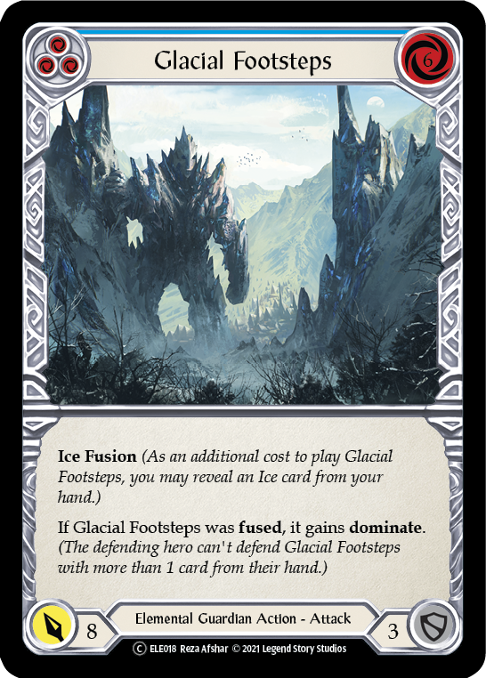 Glacial Footsteps (Blue) [U-ELE018] (Tales of Aria Unlimited)  Unlimited Rainbow Foil | L.A. Mood Comics and Games