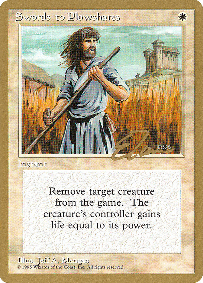 Swords to Plowshares (Eric Tam) [Pro Tour Collector Set] | L.A. Mood Comics and Games