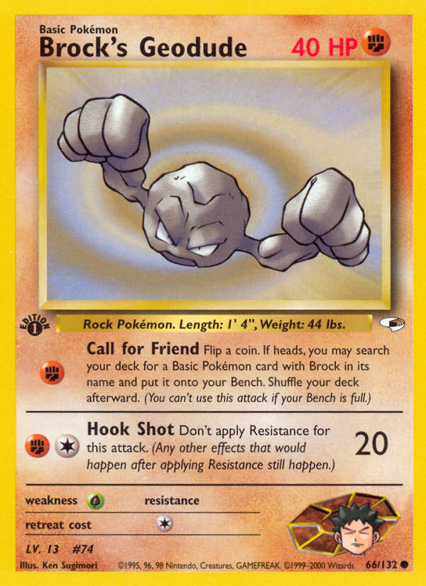 Brock's Geodude (66/132) [Gym Heroes 1st Edition] | L.A. Mood Comics and Games