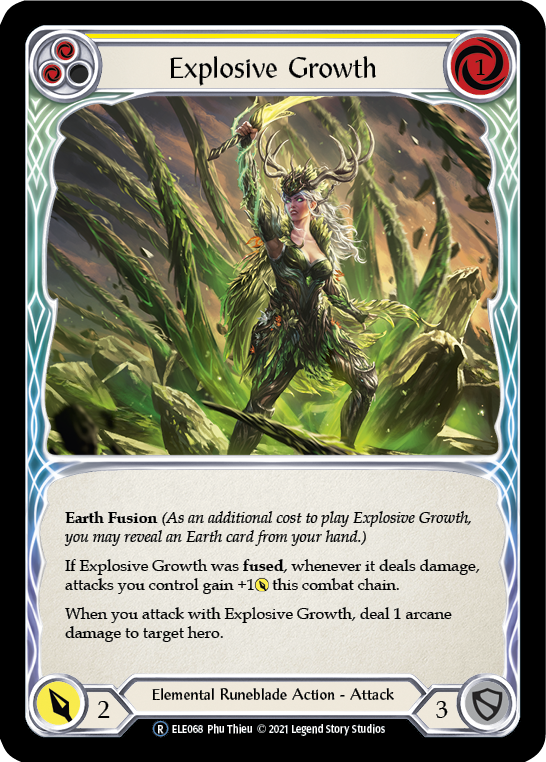 Explosive Growth (Yellow) [U-ELE068] (Tales of Aria Unlimited)  Unlimited Rainbow Foil | L.A. Mood Comics and Games