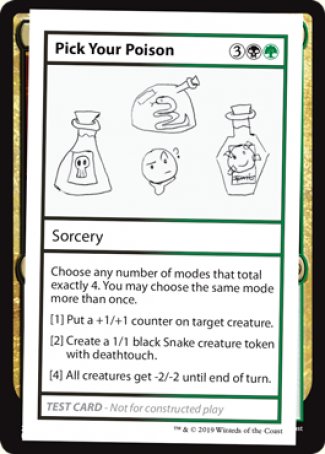 Pick Your Poison (2021 Edition) [Mystery Booster Playtest Cards] | L.A. Mood Comics and Games