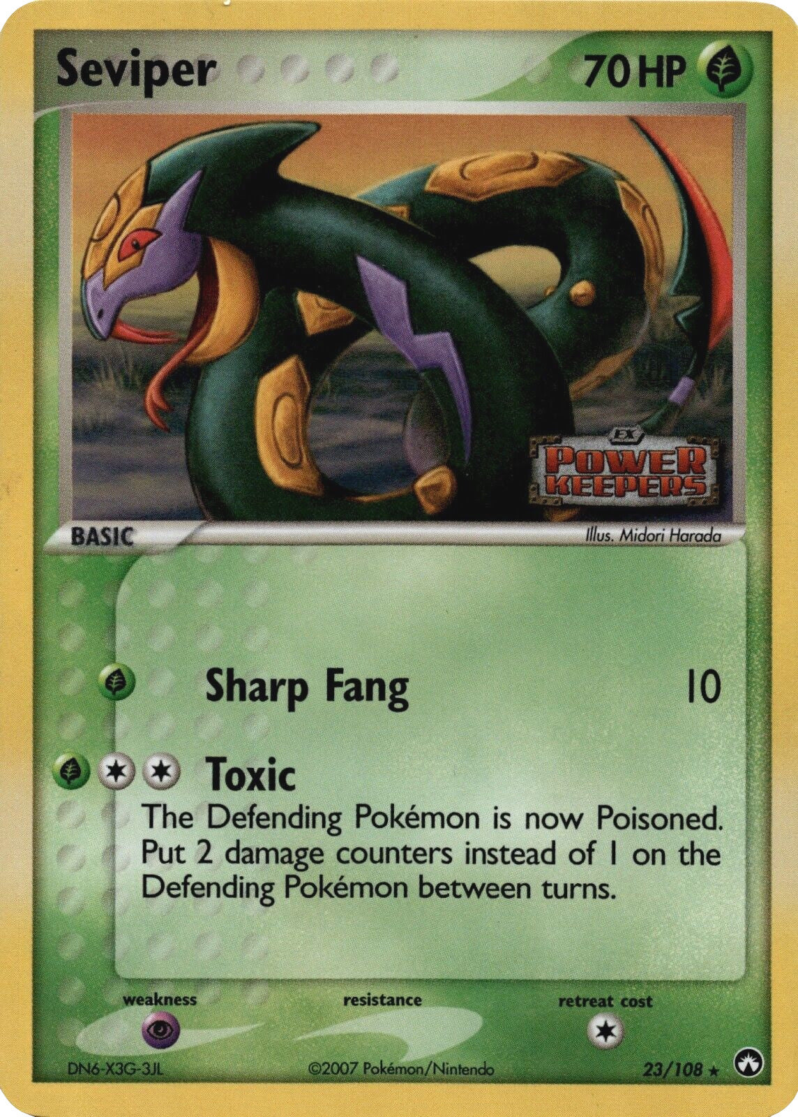 Seviper (23/108) (Stamped) [EX: Power Keepers] | L.A. Mood Comics and Games