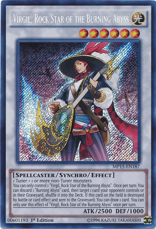 Virgil, Rock Star of the Burning Abyss [MP15-EN187] Secret Rare | L.A. Mood Comics and Games