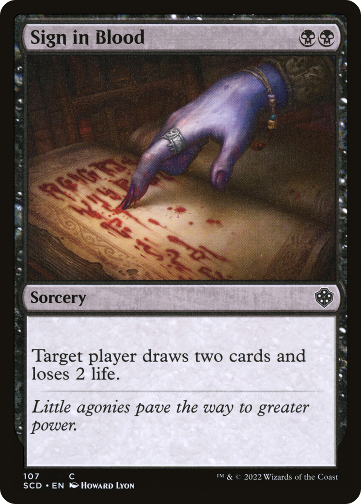 Sign in Blood [Starter Commander Decks] | L.A. Mood Comics and Games