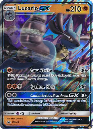 Lucario GX (SM100) (Jumbo Card) [Sun & Moon: Black Star Promos] | L.A. Mood Comics and Games