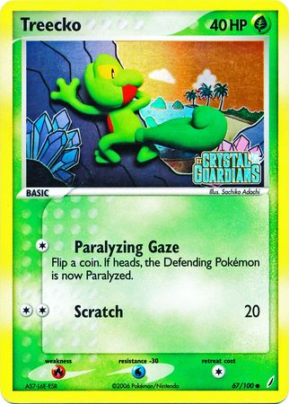Treecko (67/100) (Stamped) [EX: Crystal Guardians] | L.A. Mood Comics and Games