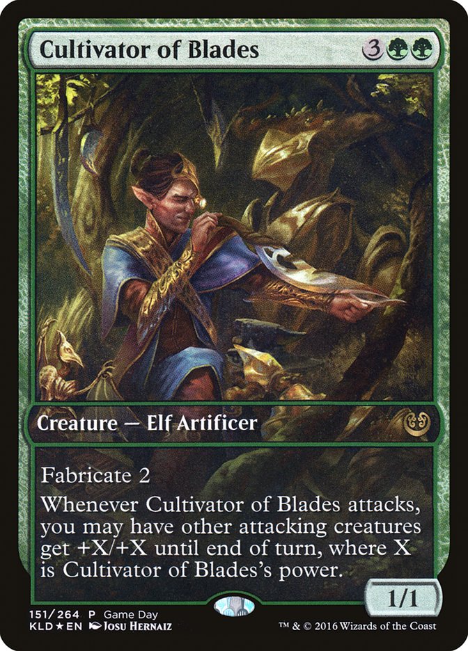 Cultivator of Blades (Game Day) (Full Art) [Kaladesh Promos] | L.A. Mood Comics and Games