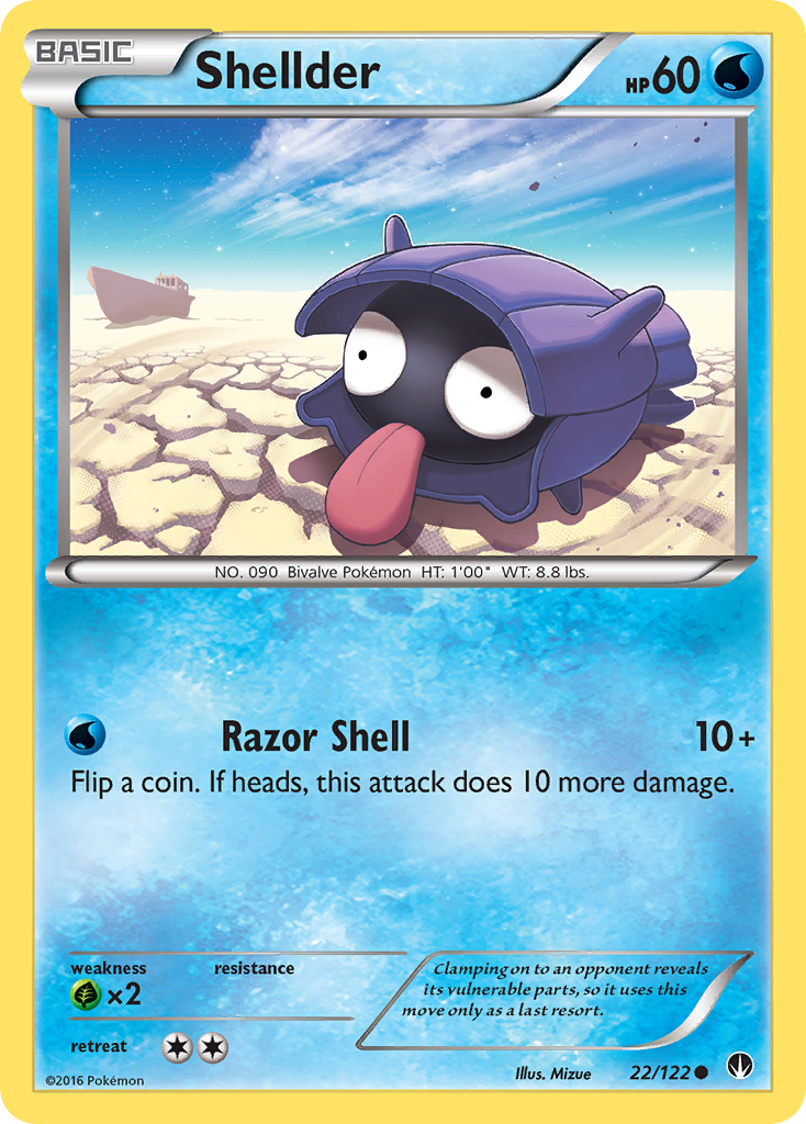 Shellder (22/122) [XY: BREAKpoint] | L.A. Mood Comics and Games