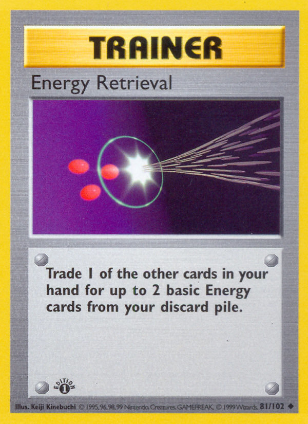 Energy Retrieval (81/102) (Shadowless) [Base Set 1st Edition] | L.A. Mood Comics and Games